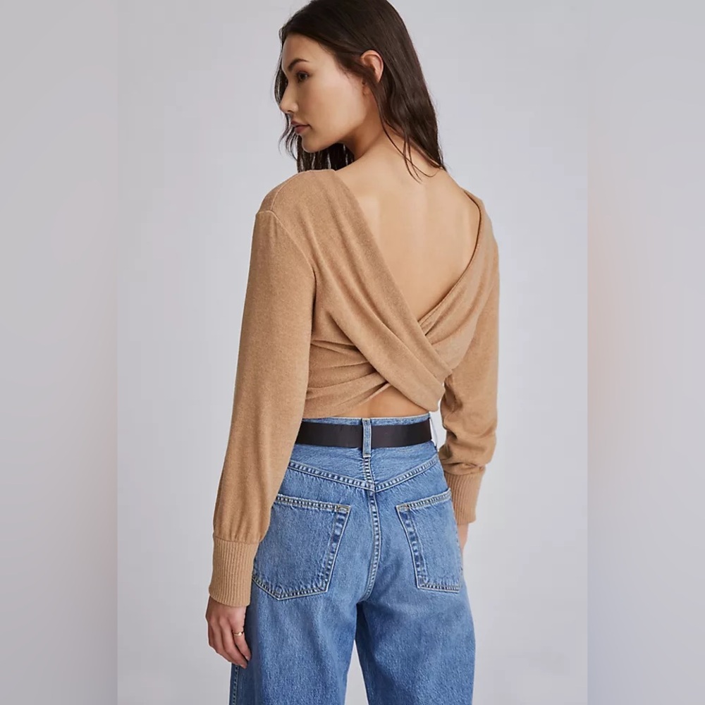 ANTHROPOLOGIE / Maeve Twist Front Knit Top, 2X